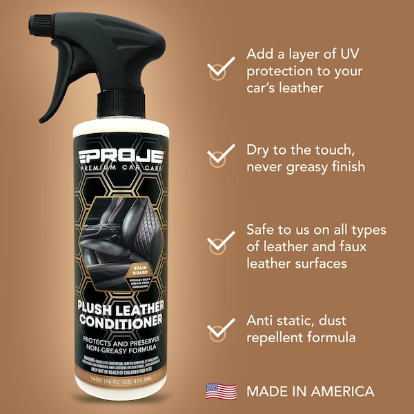 Leather Conditioner 16oz - Leather Restorer Spray,  UV Protectant,  Prevents Cracking Or Fading